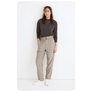 Madewell Tan Plaid Trousers